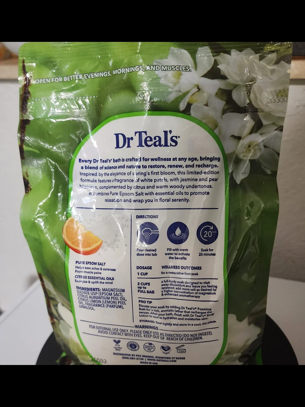 Gardenia Grace Pure Epsom Salt With Citrus Peel - Limited Edition 3lbs